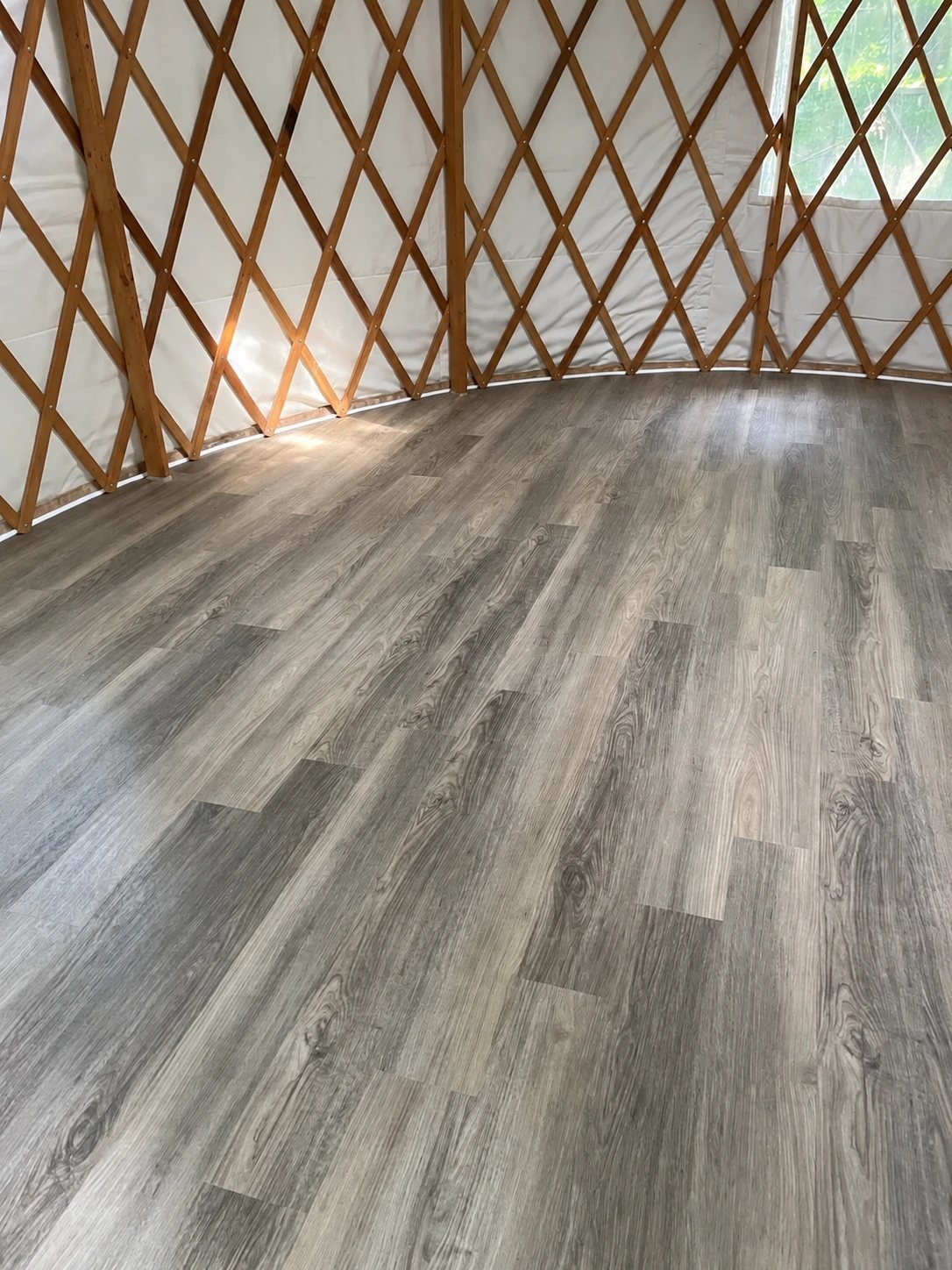 After: Yurt floor replacement
