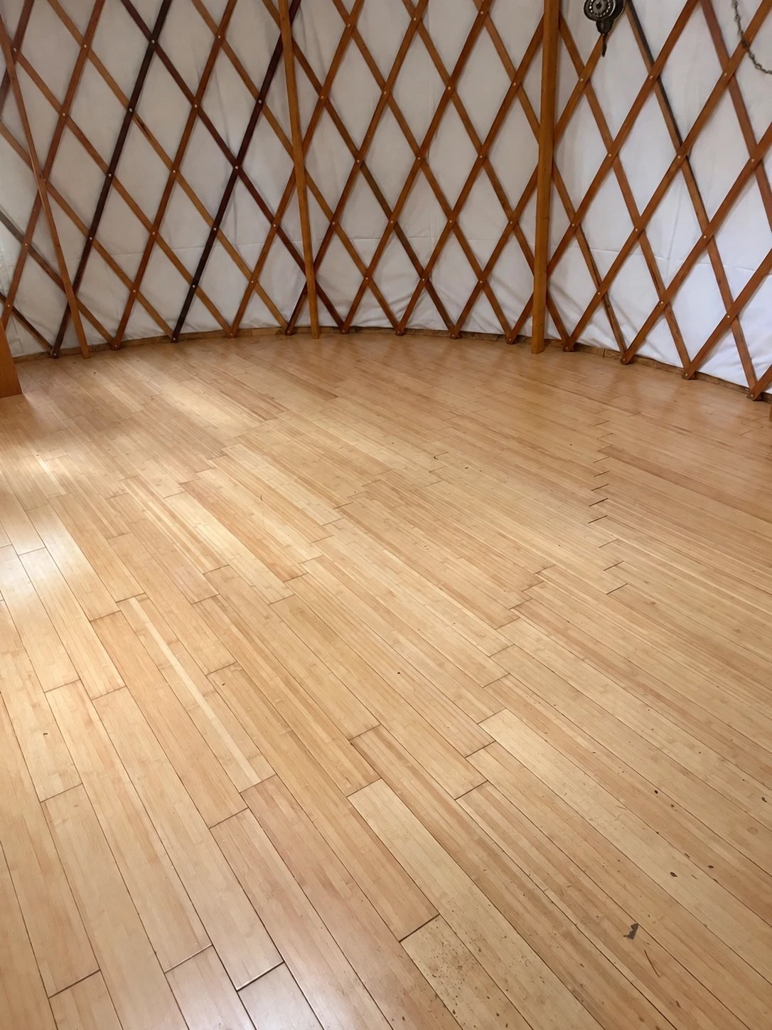 Before: Yurt floor replacement