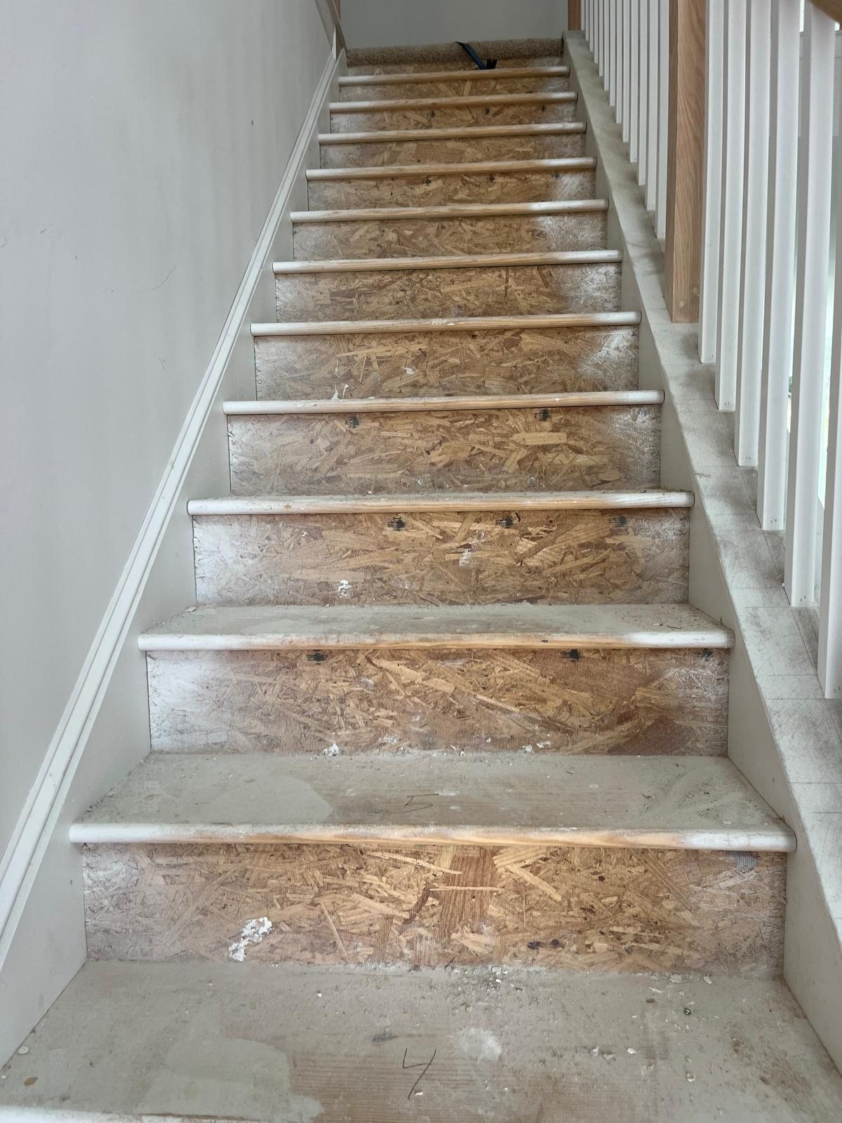 Before: Staircase: new stair treads